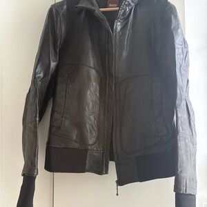 Vintage Hugo Boss Black Leather Jacket
